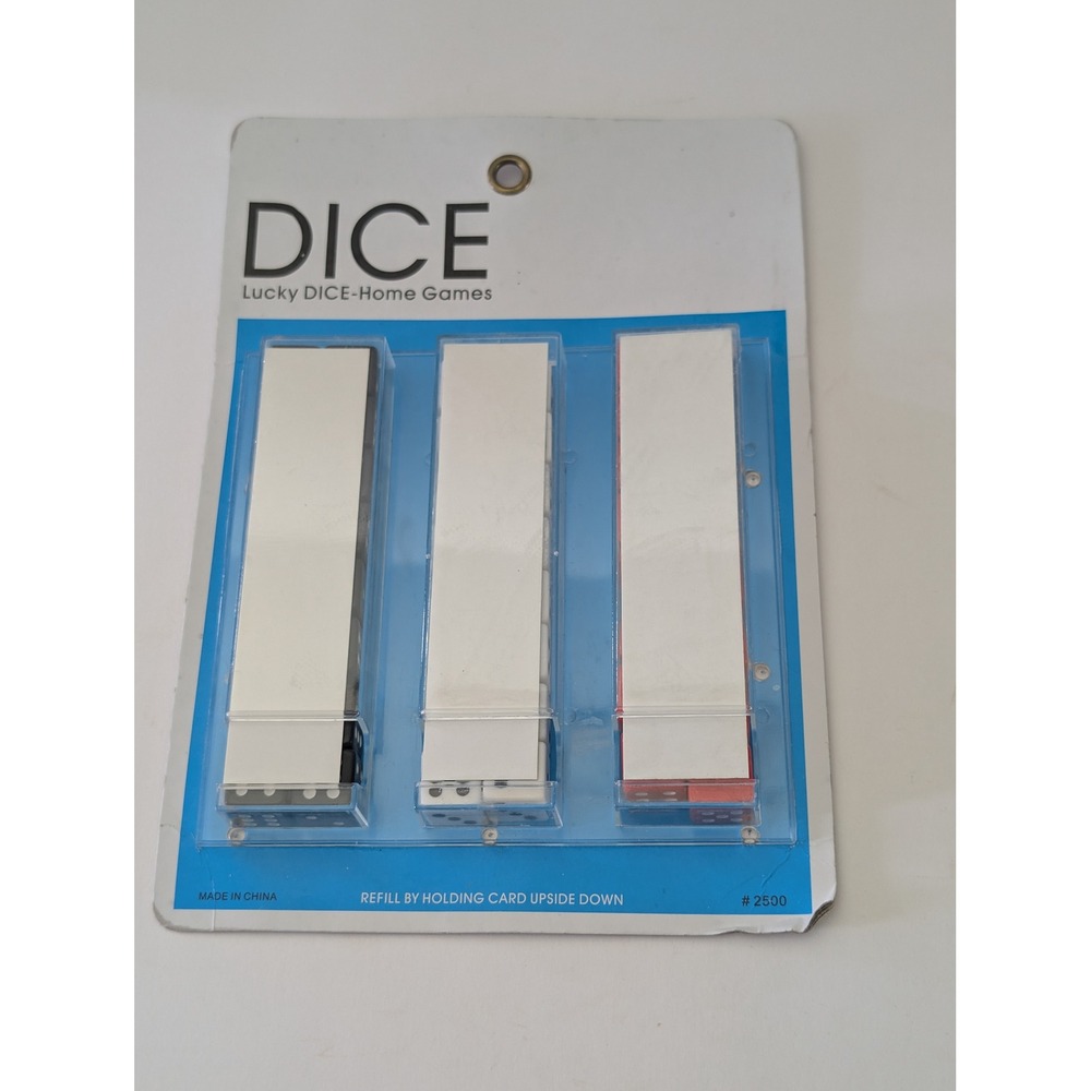 Lucky DICE Home Games 30 Count Set 6-Sided D6 Red White Black Bulk #2500